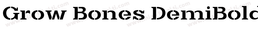 Grow Bones DemiBold字体转换